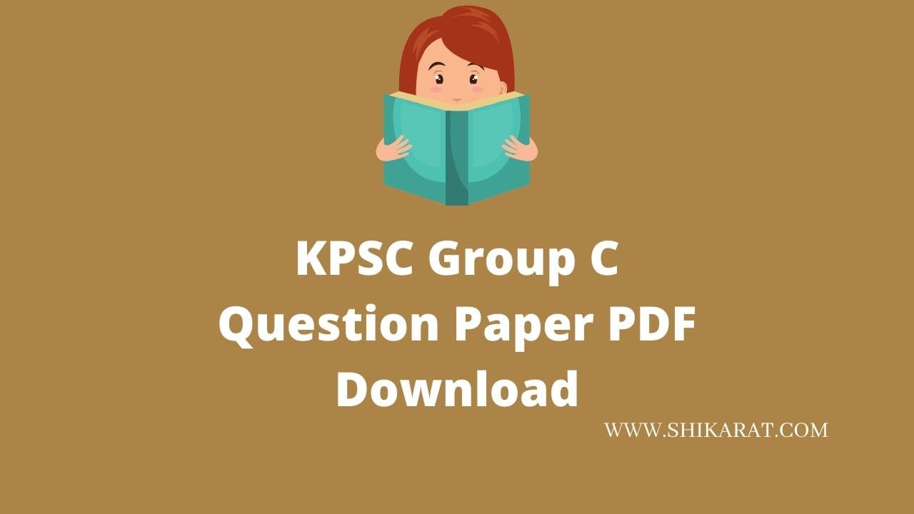 KPSC Group C Question Paper PDF Download