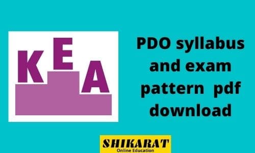 PDO syllabus and exam pattern (complete information) pdf download