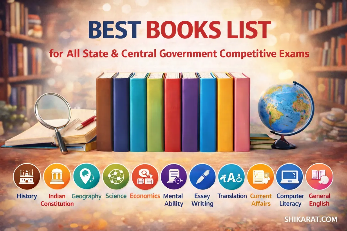 Best books list for competitive exams including UPSC, SSC, Banking, KPSC, Police, KEA with subject-wise book recommendations