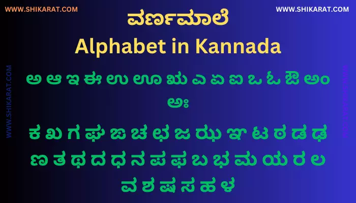 Alphabet in Kannada