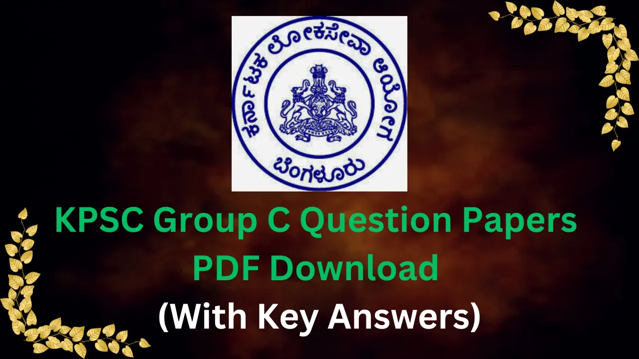 KPSC Group C Question Papers PDF Download