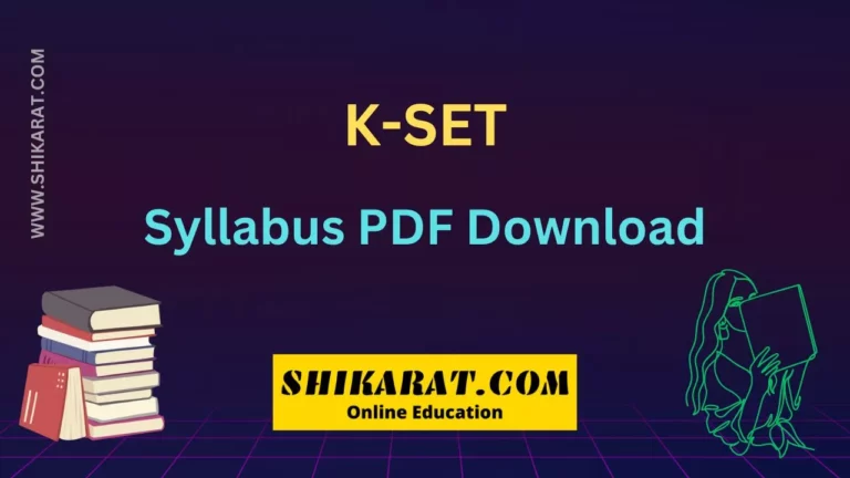 KSET Syllabus PDF Download