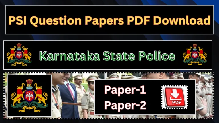 PSI Question Papers PDF Download